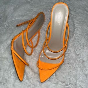 Neon orange heels